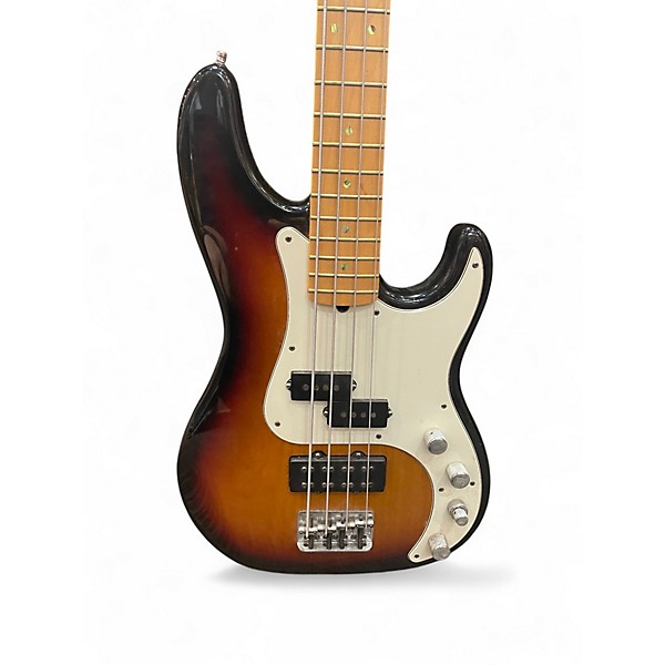 Used 1998 Fender Precision Bass Deluxe 3 Tone Sunburst Electric Bass Guitar
