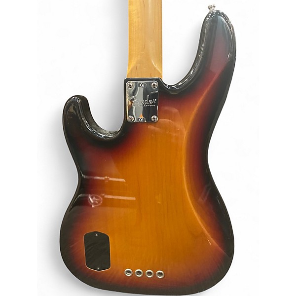Used 1998 Fender Precision Bass Deluxe 3 Tone Sunburst Electric Bass Guitar