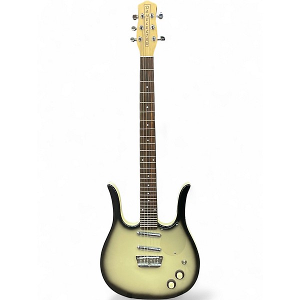Used Danelectro Longhorn 31 fret Silver to black  Solid Body Electric Guitar