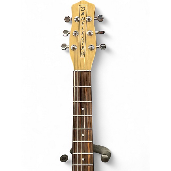 Used Danelectro Longhorn 31 fret Silver to black  Solid Body Electric Guitar