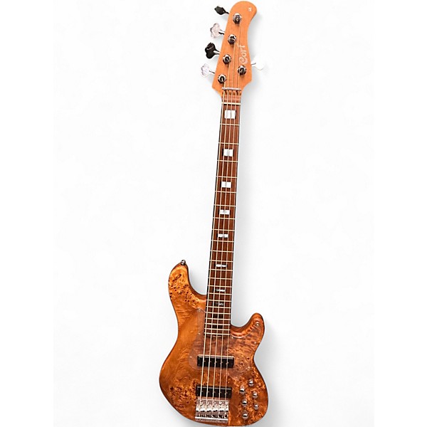 Used Cort GB Series Modern 5 Open Pore Vintage Natural Electric Bass Guitar