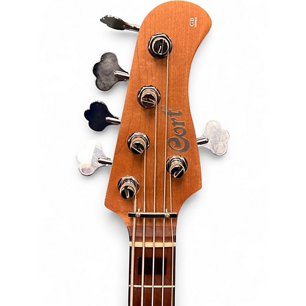 Used Cort GB Series Modern 5 Open Pore Vintage Natural Electric Bass Guitar