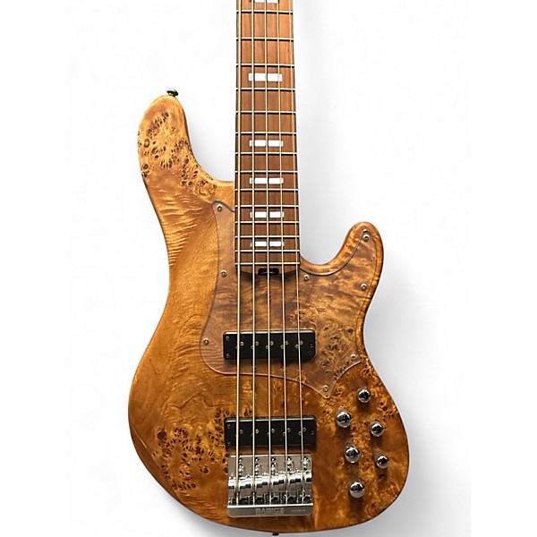 Used Cort GB Series Modern 5 Open Pore Vintage Natural Electric Bass Guitar