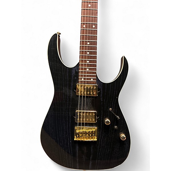 Used Ibanez RG421HPAH Blue Wave Black Solid Body Electric Guitar