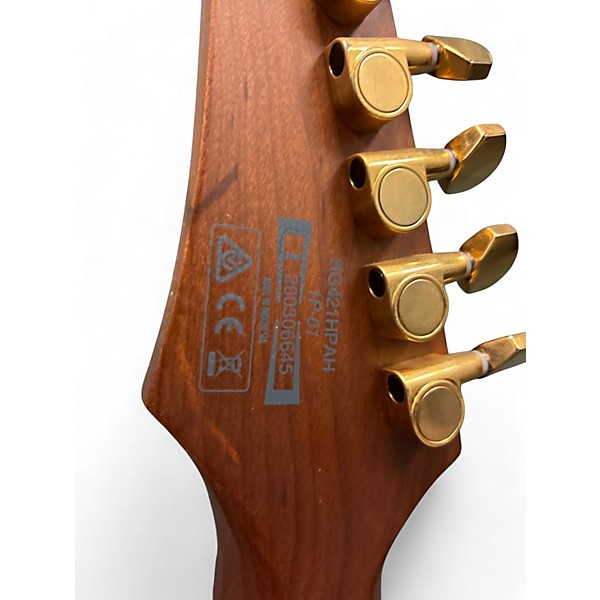 Used Ibanez RG421HPAH Blue Wave Black Solid Body Electric Guitar