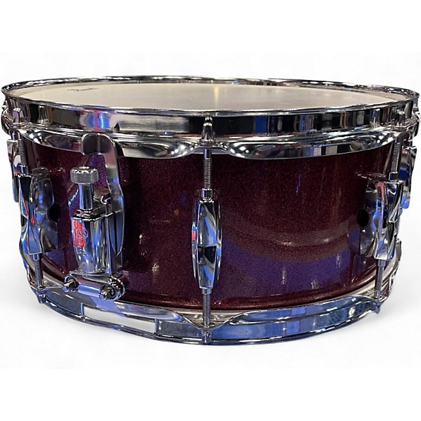 Used Pearl 13X5 Midtown Snare Red Sparkle Drum