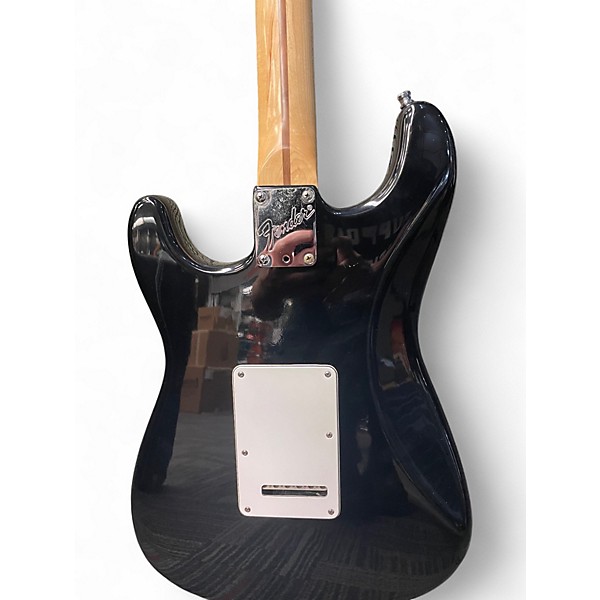 Vintage 1980s Fender Standard Stratocaster Black Solid Body Electric Guitar