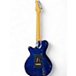 Used Godin SDXT Blue Leaf Top Solid Body Electric Guitar