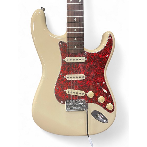 Used Squier MIJ Stratocaster Antique White Solid Body Electric Guitar