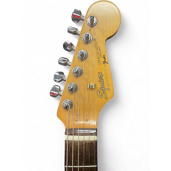 Used Squier MIJ Stratocaster Antique White Solid Body Electric Guitar