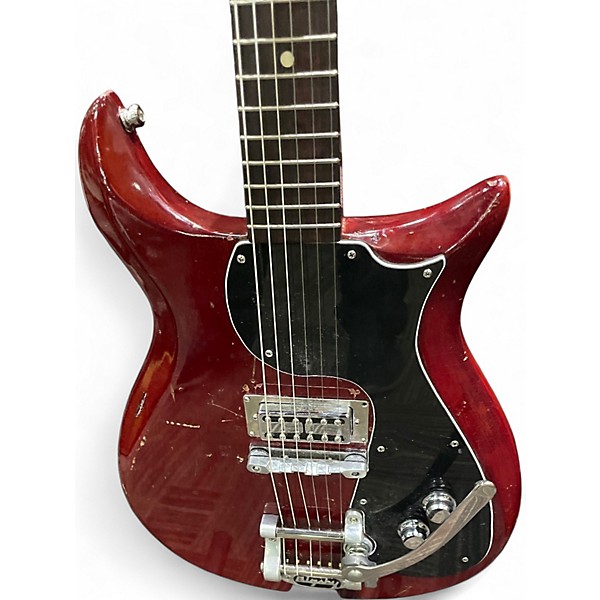 Vintage 1965 Gretsch Guitars Corvette Trans Red Solid Body Electric Guitar