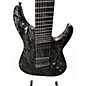 Used Schecter Guitar Research C8 Silver Mountain Multiscale Distressed black satin Solid Body Electric Guitar