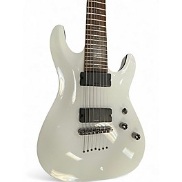 Used Schecter Guitar Research Demon 7 String Alpine White Solid Body Electric Guitar