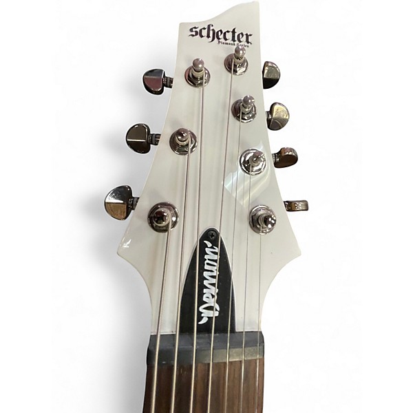Used Schecter Guitar Research Demon 7 String Alpine White Solid Body Electric Guitar