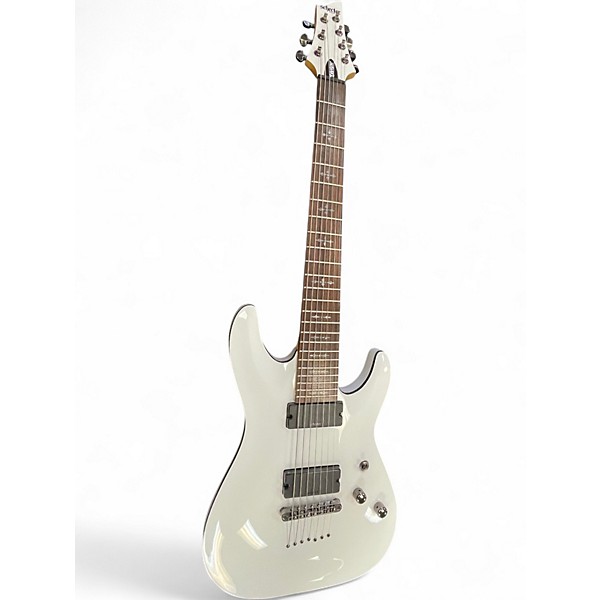 Used Schecter Guitar Research Demon 7 String Alpine White Solid Body Electric Guitar
