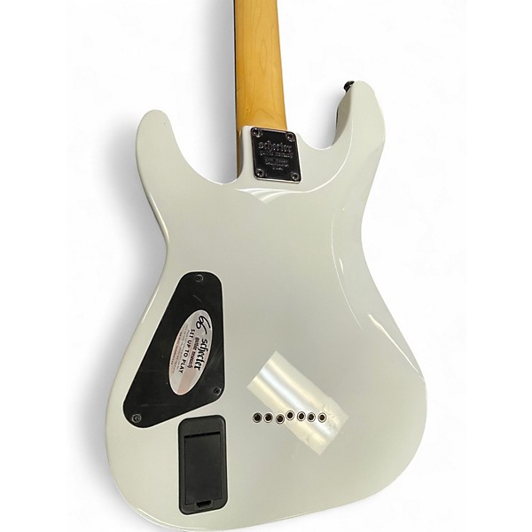 Used Schecter Guitar Research Demon 7 String Alpine White Solid Body Electric Guitar