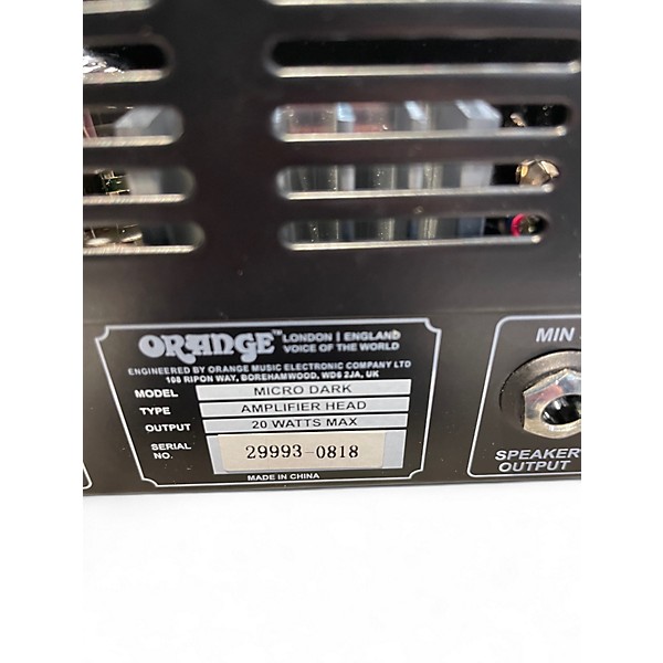 Used Orange Amplifiers Micro Dark 20W Tube Guitar Amp Head