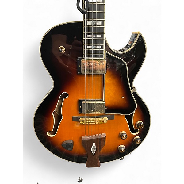 Used Ibanez LGB30 GEORGE BENSON 3 Tone Sunburst Hollow Body Electric Guitar