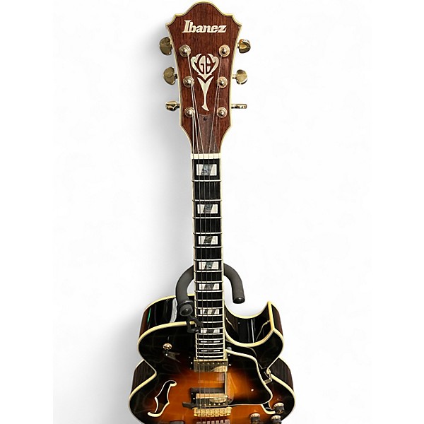 Used Ibanez LGB30 GEORGE BENSON 3 Tone Sunburst Hollow Body Electric Guitar