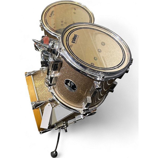 Used SONOR 3 Piece Martini Gold Sparkle Drum Kit