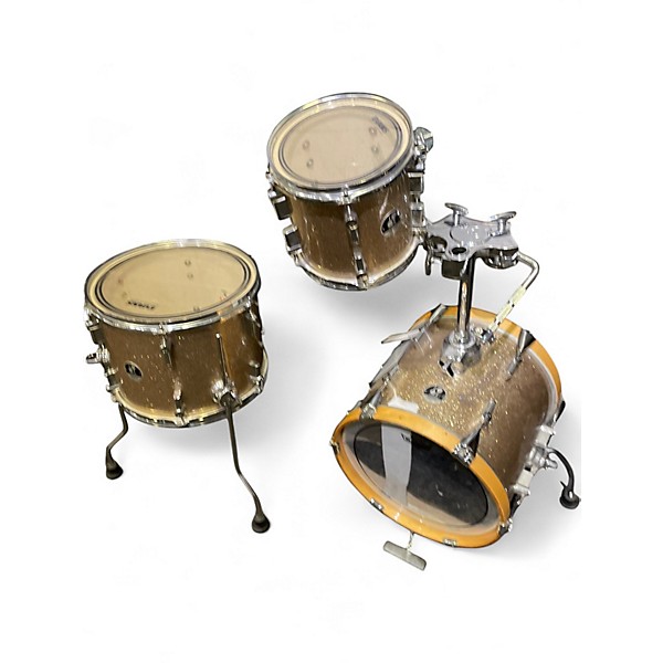 Used SONOR 3 Piece Martini Gold Sparkle Drum Kit