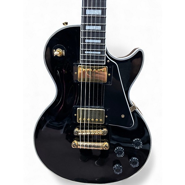 Used Epiphone Les Paul Custom Black Solid Body Electric Guitar