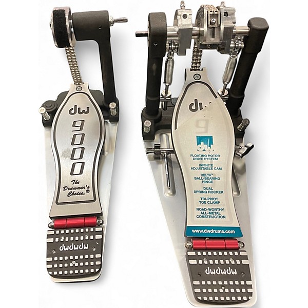 Used DW 9000 Series Double Double Bass Drum Pedal