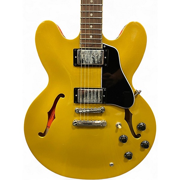 Used Epiphone ES355 Metallic Gold Hollow Body Electric Guitar