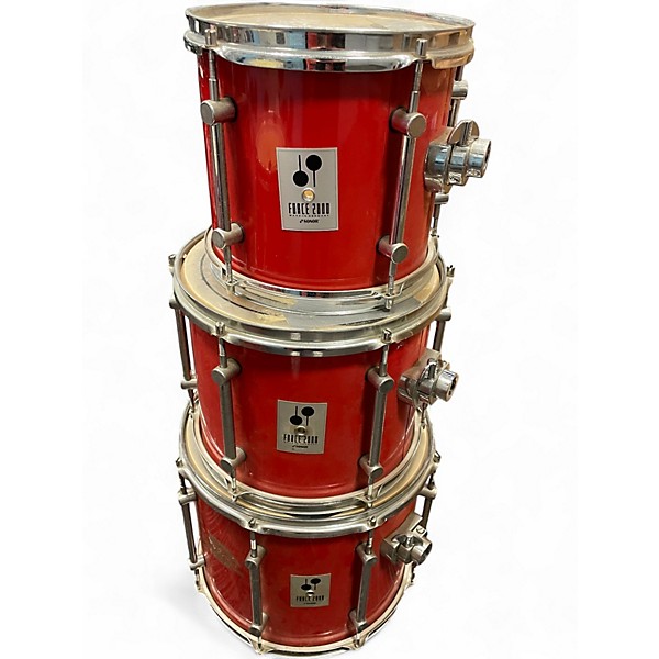 Used SONOR 7 Piece Force 2000 Red Drum Kit