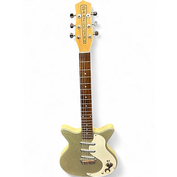Used Danelectro DC3 GOLD SPARKLE Solid Body Electric Guitar