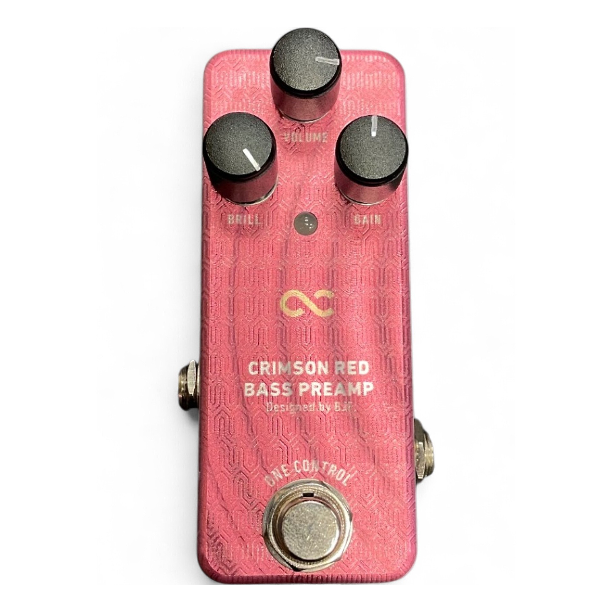 Used One Control CRIMSON RED BASS PREAMP Bass Effect Pedal