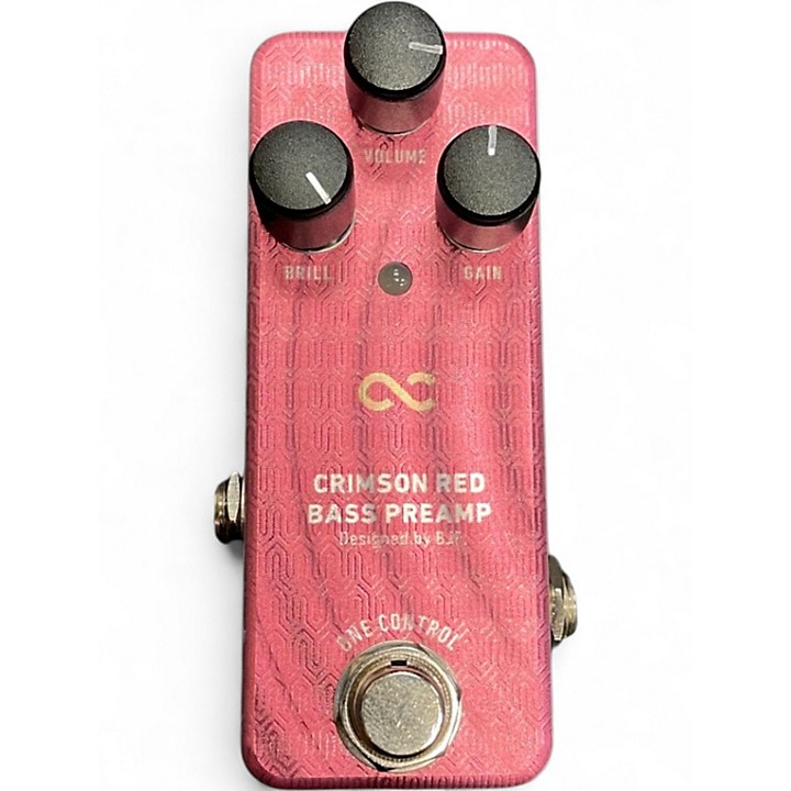 Used One Control CRIMSON RED BASS PREAMP Bass Effect Pedal