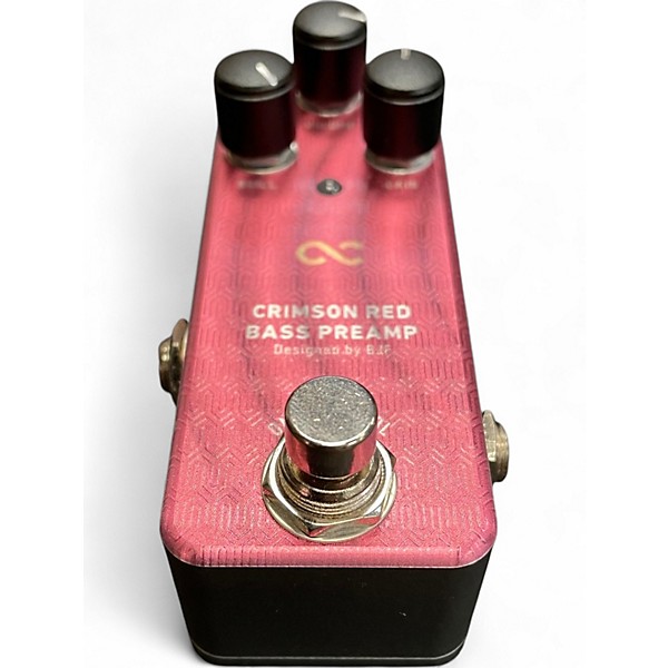 Used One Control CRIMSON RED BASS PREAMP Bass Effect Pedal