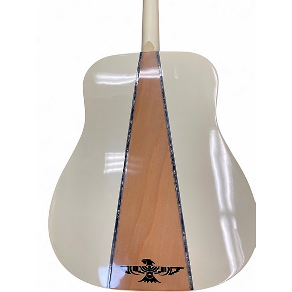 Used Keith Urban PHOENIX rain white Acoustic Guitar