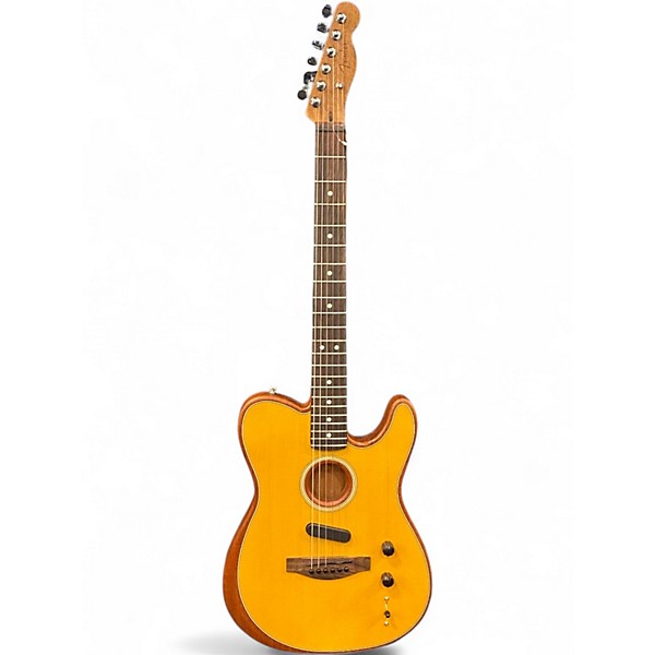 Used Fender Acoustasonic Player Telecaster Butterscotch Blonde Acoustic Electric Guitar