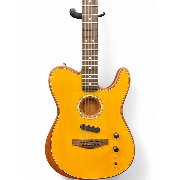 Used Fender Acoustasonic Player Telecaster Butterscotch Blonde Acoustic Electric Guitar