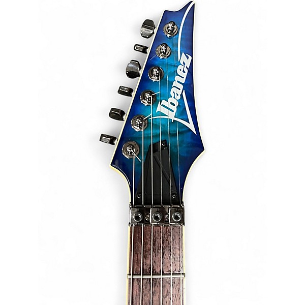 Used Ibanez S670QM Blue Solid Body Electric Guitar