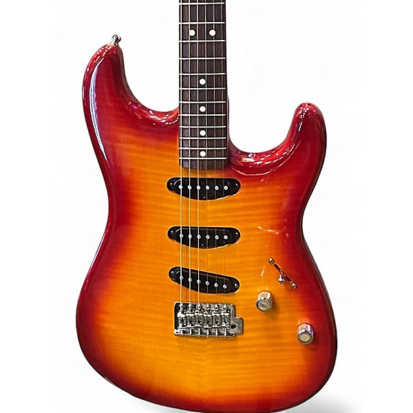 Used 2000s Fender STRATCASTER 2 Color Sunburst Solid Body Electric Guitar