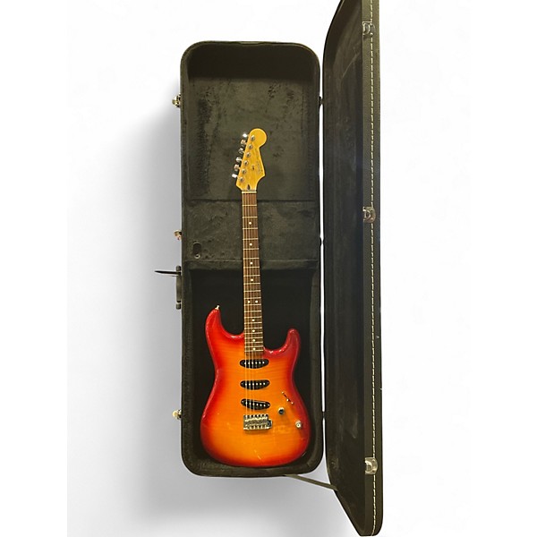 Used 2000s Fender STRATCASTER 2 Color Sunburst Solid Body Electric Guitar