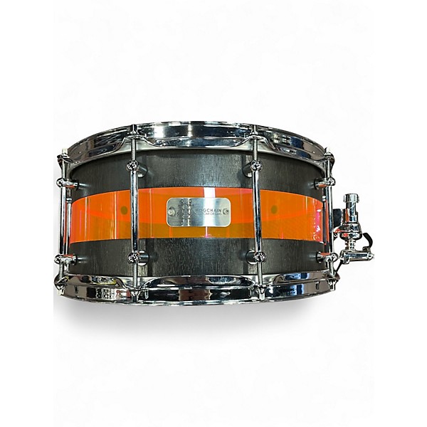 Used Hog Chain 14X6.5 custom snare walnut and red acrylic Drum
