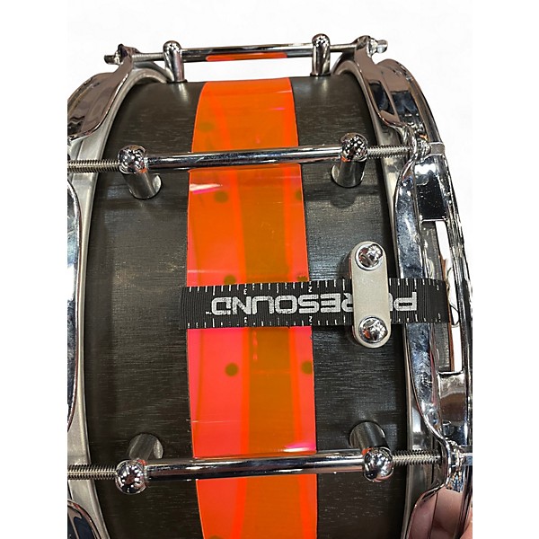 Used Hog Chain 14X6.5 custom snare walnut and red acrylic Drum