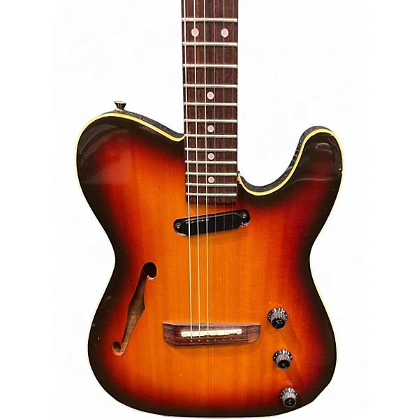 Vintage 1989 Fender HMT Telecaster 3 Color Sunburst Hollow Body Electric Guitar