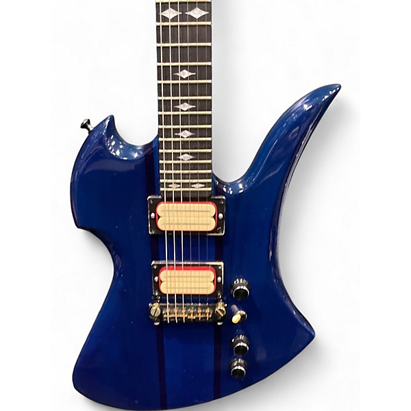 Used B.C. Rich Mockingbird STQ 70's Conversion by John Moody Trans Blue Over Mahogany / Maple Solid Body Electric Guitar
