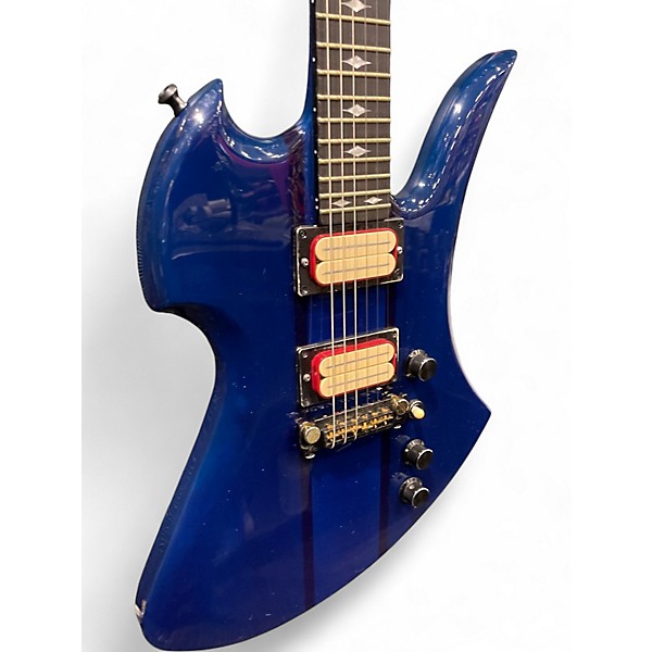 Used B.C. Rich Mockingbird STQ 70's Conversion by John Moody Trans Blue Over Mahogany / Maple Solid Body Electric Guitar