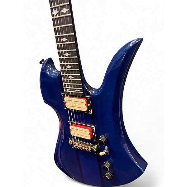 Used B.C. Rich Mockingbird STQ 70's Conversion by John Moody Trans Blue Over Mahogany / Maple Solid Body Electric Guitar