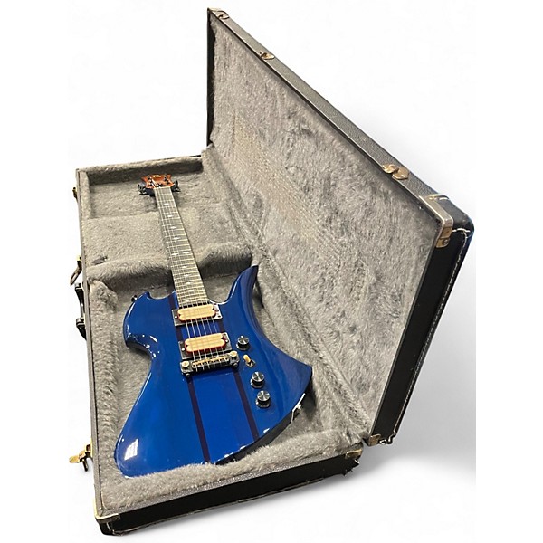 Used B.C. Rich Mockingbird STQ 70's Conversion by John Moody Trans Blue Over Mahogany / Maple Solid Body Electric Guitar