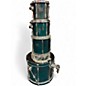 Used Pearl 5 Piece Export Trans Green Drum Kit thumbnail