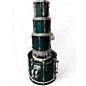 Used Pearl 5 Piece Export Trans Green Drum Kit