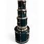 Used Pearl 5 Piece Export Trans Green Drum Kit