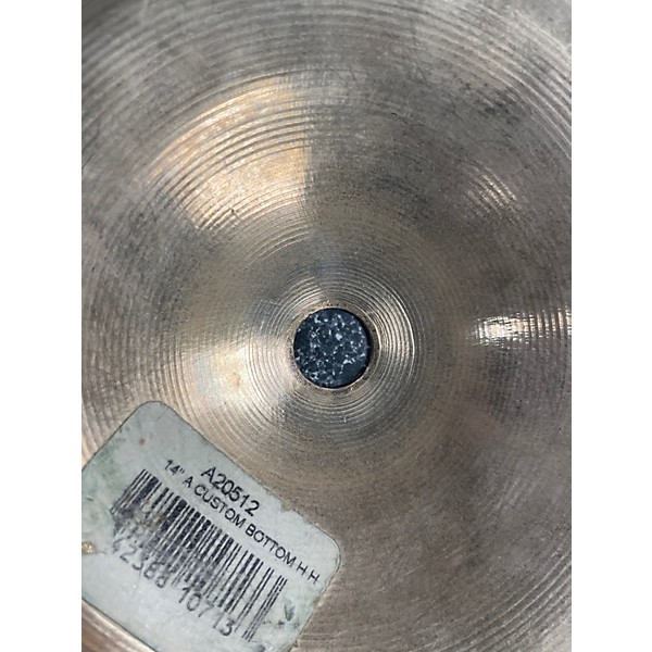 Used Zildjian 14in A Custom Hi Hat Bottom Cymbal